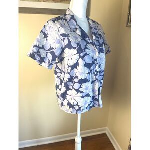 GAP Womens Retro Floral 90s Button Down Shirt Sz S Coastal Casual Soft Girl Boho